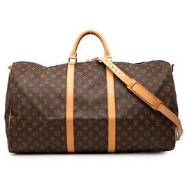 Louis Vuitton Marrom Monogram Keepall Bandouliere 60 Marrom