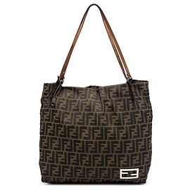 Fendi Brown Zucca Canvas Tote Brown