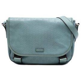 Gucci Blue GG Imprime Crossbody Azul Azul claro