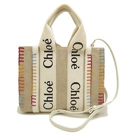 Sac cabas Chloé Woody Small Blanc