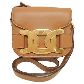 Bolsa de ombro em couro marrom Tod's Marrom