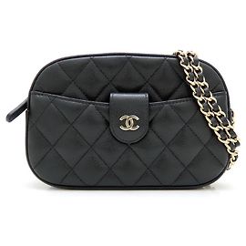 Borsa a Spalla Chanel Matelassé Chain Nero