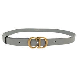 CHRISTIAN DIOR 30 MONTAIGNE T85 GÜRTEL AUS GRAUEM LEDER Grau
