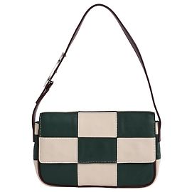 Bolsa de ombro Staud Tic Tac Toe em couro multicolorido Multicor