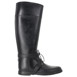 Stivali da pioggia alti con lacci Givenchy in gomma nera Nero
