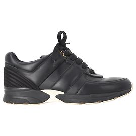 Baskets basses Chanel CC en cuir de veau noir Noir