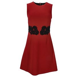 Dolce & Gabbana Minikleid aus roter Virgin Wool Rot