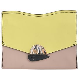 Clutch Curl Medium em couro multicolorido Proenza Schouler Multicor