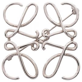 Loewe Anagramm Brosche Silber Edelstahl Silber