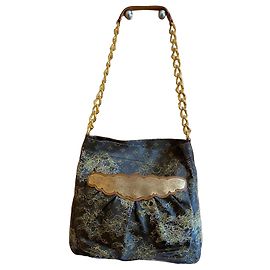 Louis Vuitton Besace Dentelle Or Bolsa de Ombro Marrom Dourado