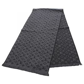 Louis Vuitton Schal Monogram Classic Anthracite Braun Schwarz
