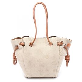 Loewe Flamenco Knot Small Tote Bag Brown Beige