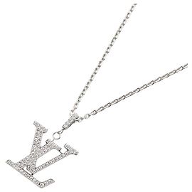 Colar com pingente Louis Vuitton de diamante Prata Outro