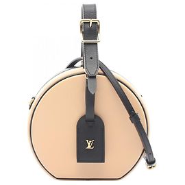 Sac à main 2-Way Louis Vuitton Petite Boite Chapeau Noir Beige