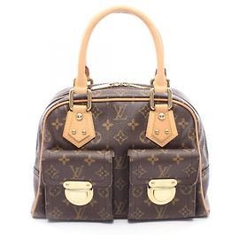 Borsa Louis Vuitton Manhattan PM Monogram Marrone
