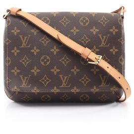 Borsa a tracolla Louis Vuitton Musette Tango Marrone
