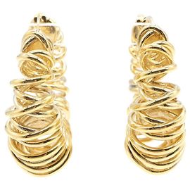 Orecchini a cerchio Spiral Knot Bottega Veneta D'oro