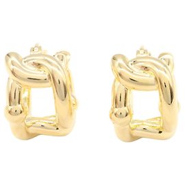 Orecchini a cerchio placcati oro Bottega Veneta D'oro