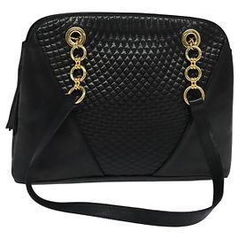 Bally Vintage Cuir matelassé Noir