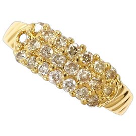 Autre Marque 18K Gelbgold-Ring mit Diamant Golden