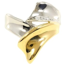Autre Marque PT850 Platin- und 18K Gelbgold-Ring mit Diamant Golden Andere