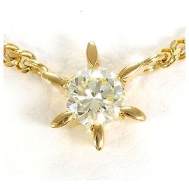 Autre Marque 18K Gelbgoldhalskette mit Diamant Golden