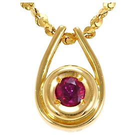 Autre Marque Collana in oro giallo 18K con rubino e diamante D'oro