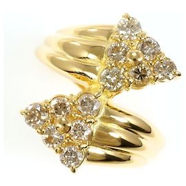 Autre Marque 18K Gelbgold-Ring mit braunem Diamanten Golden