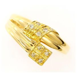 Autre Marque 18K Gelbgold Diamantring Golden