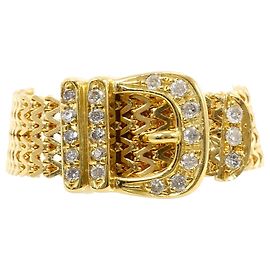 Autre Marque 18K Gelbgold-Ring mit Diamant Golden