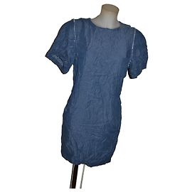 Robe Acne Studios effet denim en Tencel Bleu