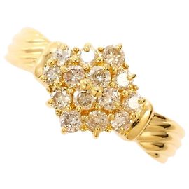 Autre Marque 18K Gelbgold Diamantring Golden