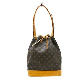 Louis Vuitton Noe Handbag Monogram Canvas Large Brown