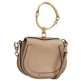 Chloé Bolsa Chloe Nile de Couro 2way Rosa Ouro Auth 179908A Rosa Dourado