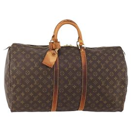 LOUIS VUITTON Bolsa Boston Monogram Keepall 55 M41424 LV Auth 179742 Monograma