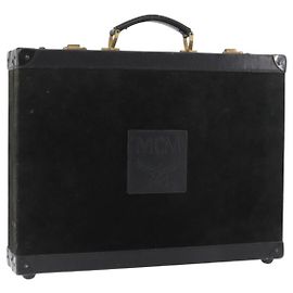 MCM Trunk Suede Black Gold Auth bs35151 Black Golden