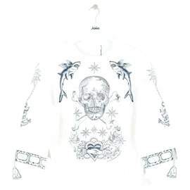 Alexander McQueen weißer Baumwollpullover M Weiß