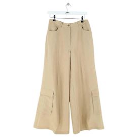 Autre Marque Calça larga dourada Dourado