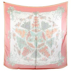 Hermès Sciarpa Hermes Carre 90 Muslin Pythagore Rosso Multicolore