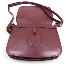 Borsa a tracolla Must de Cartier in pelle bordeaux Bordò