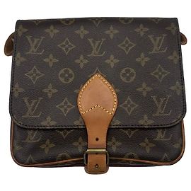 Louis Vuitton Cartouchiere Handbag Monogram Canvas MM Brown