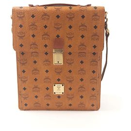 MCM Porte-documents Visetos Beige Orange