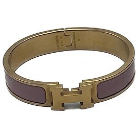 Hermès Pulsera Hermes Clic H en esmalte Extra Wide Blanco