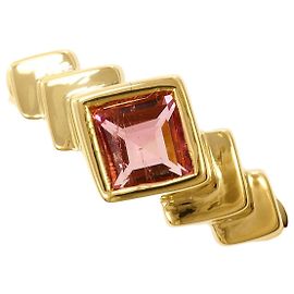 Autre Marque 18K Gelbgold-Ring mit rosa Turmalin Pink Golden