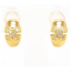 Autre Marque Orecchini a clip in oro giallo 18K con diamanti D'oro
