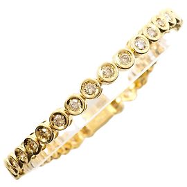 Autre Marque 18K Yellow Gold Diamond Charm Bracelet Golden