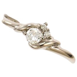 Autre Marque 18K Weißgold-Ring mit Diamant Golden