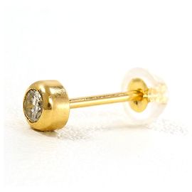 Autre Marque 18K Yellow Gold Diamond Stud Earring Golden