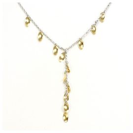 Autre Marque Collar de oro 18K blanco y amarillo Dorado