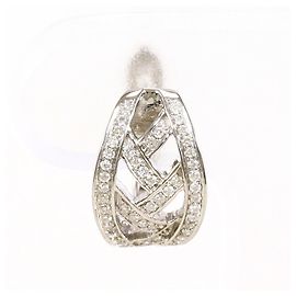 Autre Marque 18K White Gold Diamond Stud Earring Golden